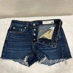 Rag & Bone New York Cambria Denim Cutoff DRE Shorts Sz 23